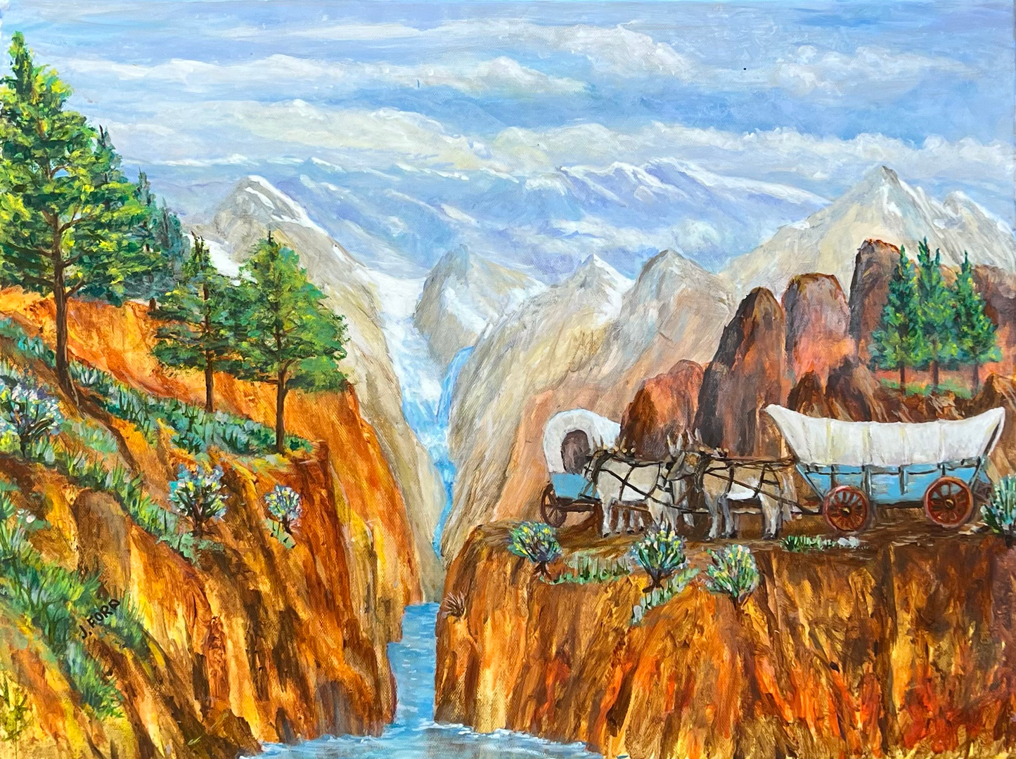 ACRYLICS PAINTING - CARRIAGES