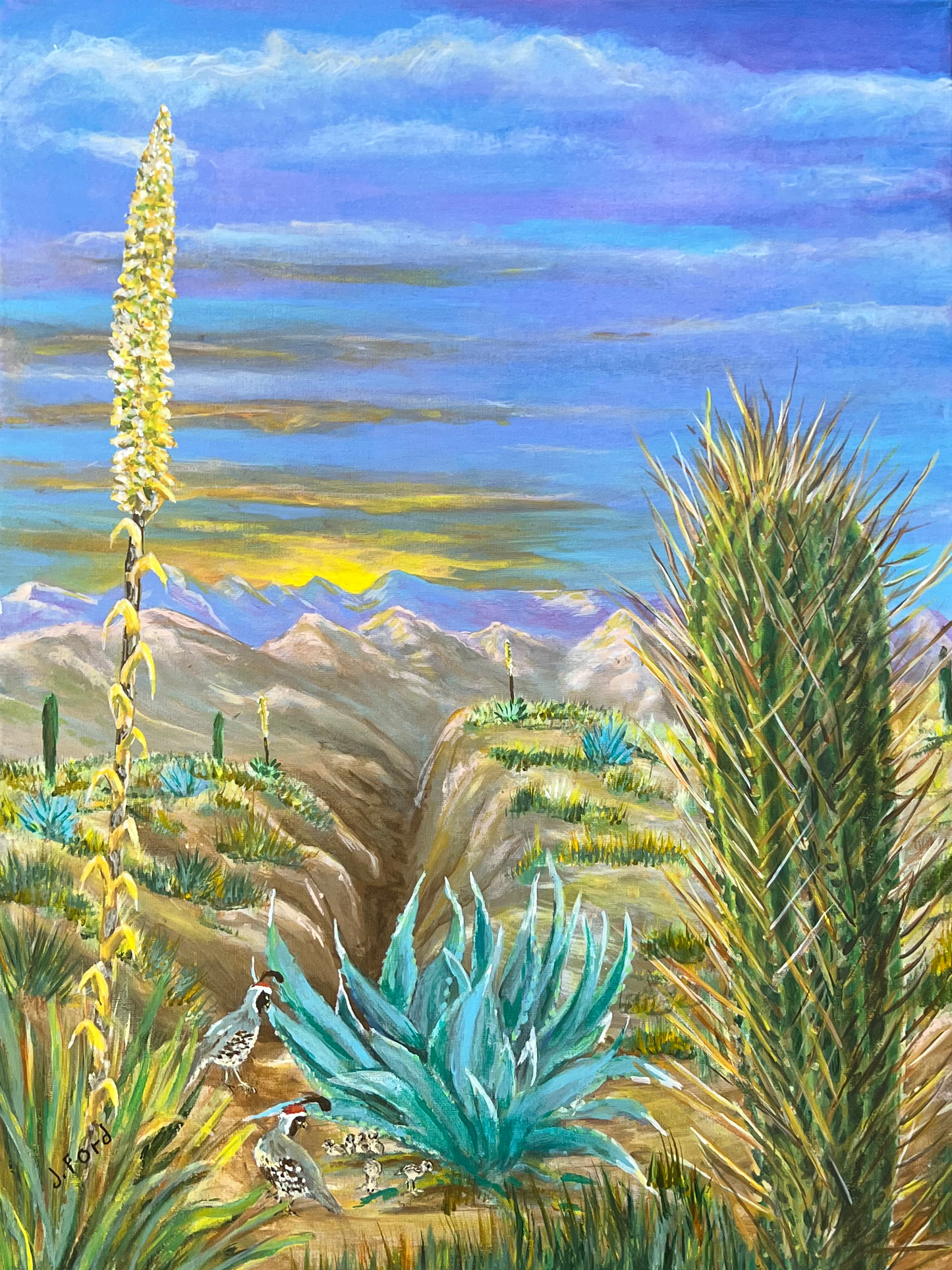 ACRYLICS PAINTING - NEVADA DESERT