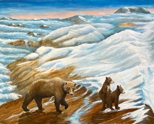 ACRYLICS PAINTING - BEAR CUBS