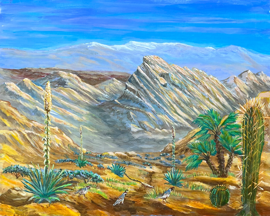 ACRYLICS PAINTING - BLUE DESERT