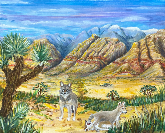 ACRYLICS PAINTING - DESERT COYETE