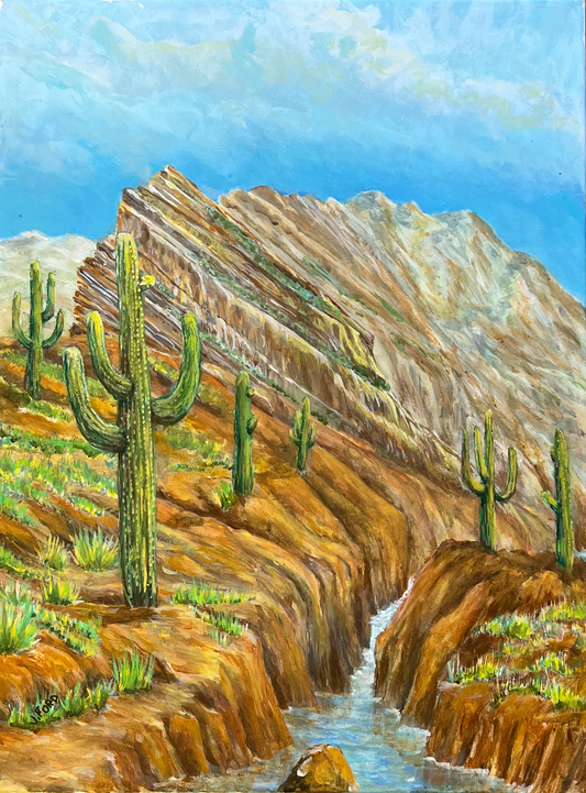 ACRYLICS PAINTING - DESERT PEAKS
