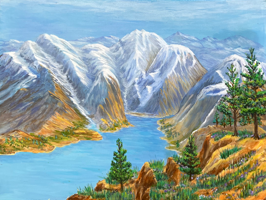 ACRYLICS PAINTING - GLACIAR CANYON