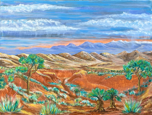 ACRYLICS PAINTING - RED DESERT